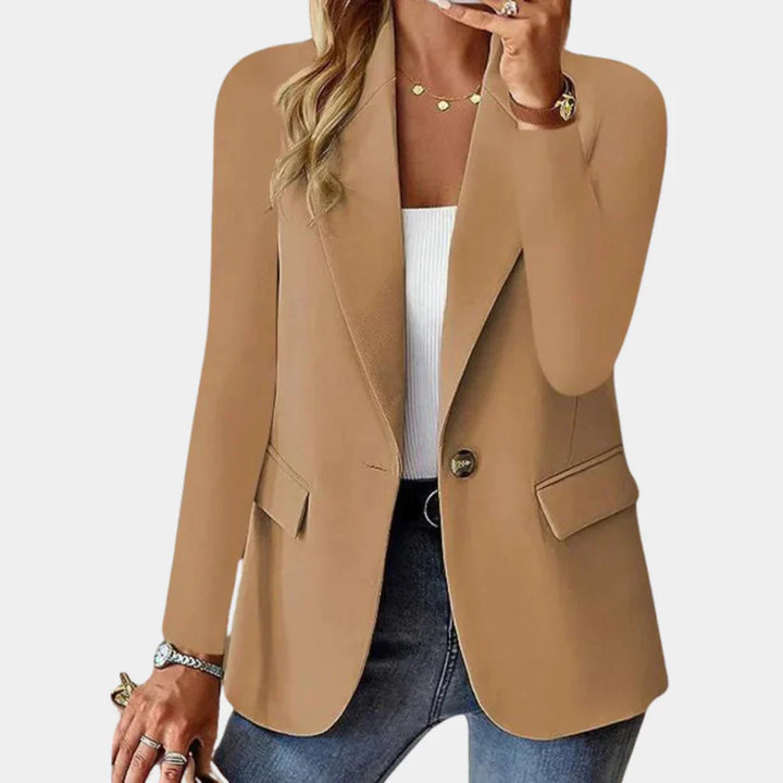Celeste - Blazer Estivo con Scollo Sottile e Stretch