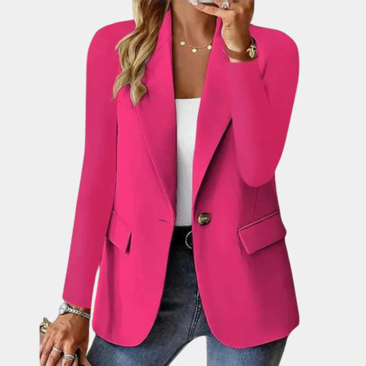 Celeste - Blazer Estivo con Scollo Sottile e Stretch