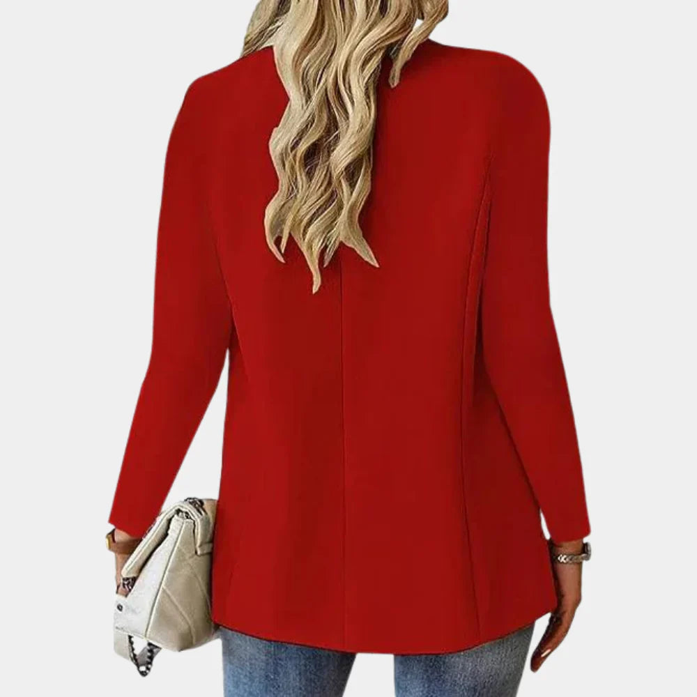 Celeste - Blazer Estivo con Scollo Sottile e Stretch