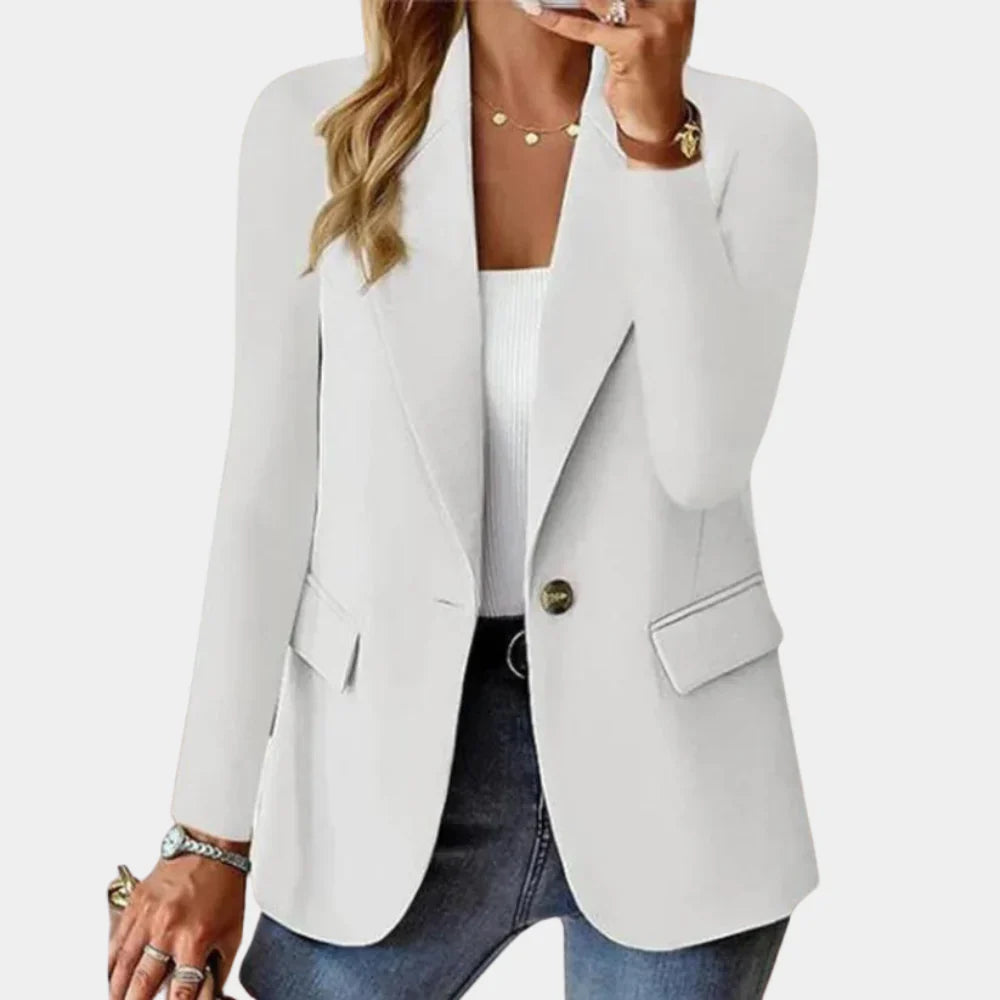 Celeste - Blazer Estivo con Scollo Sottile e Stretch