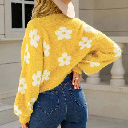 Maglione floreale da donna