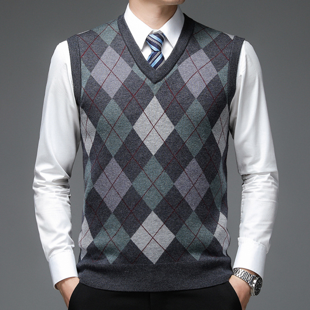 Maglione senza maniche con scollo a V