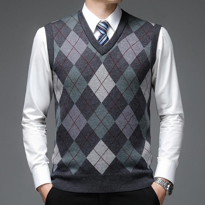 Maglione senza maniche con scollo a V