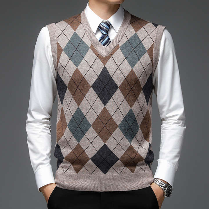 Maglione senza maniche con scollo a V
