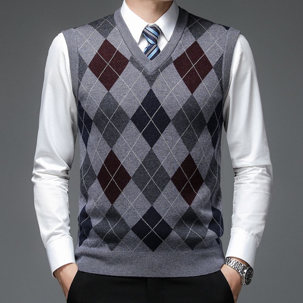 Maglione senza maniche con scollo a V