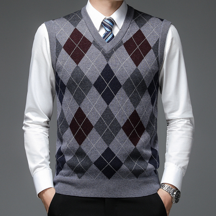 Maglione senza maniche con scollo a V