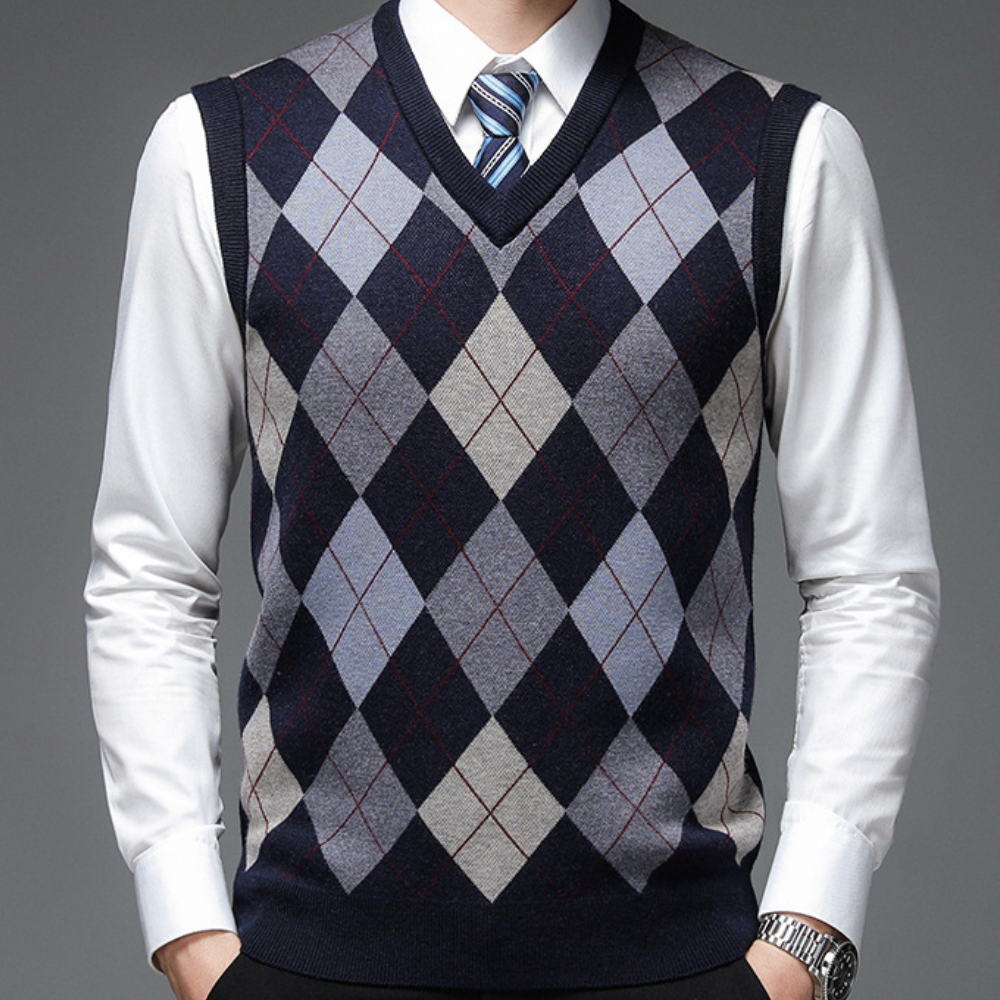 Maglione senza maniche con scollo a V
