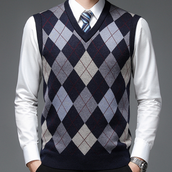 Maglione senza maniche con scollo a V