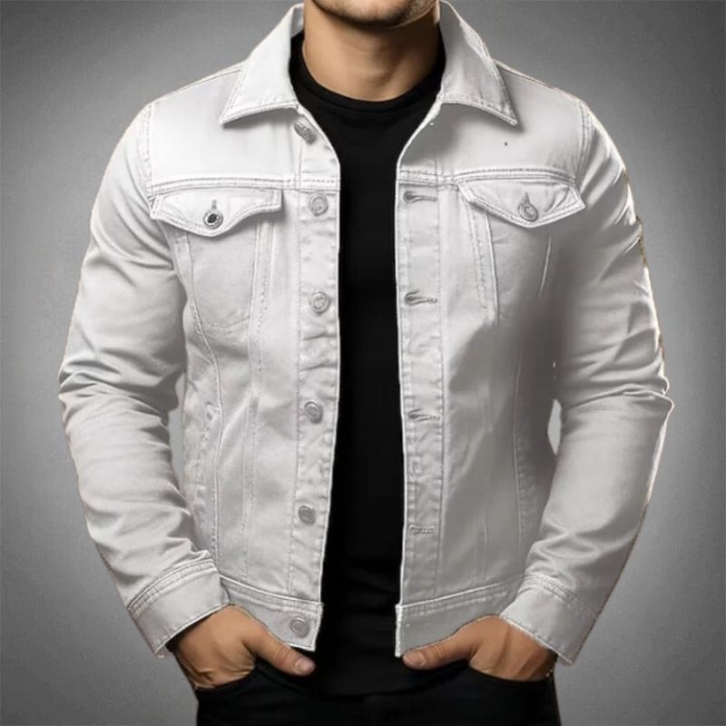 Giacca di jeans classica da uomo