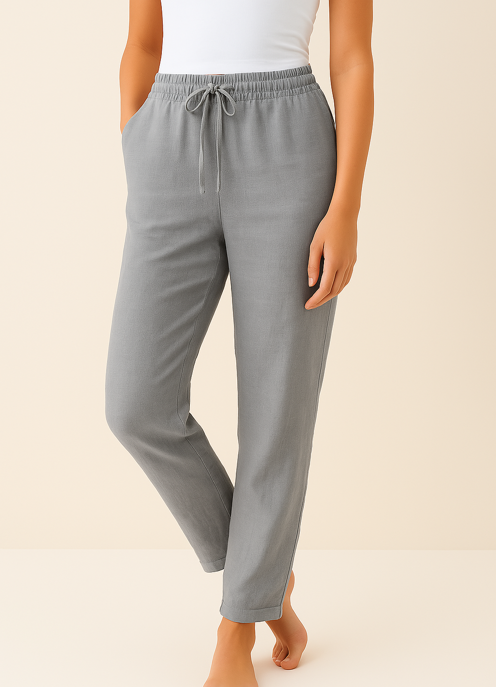 Pantaloni in lino per donna