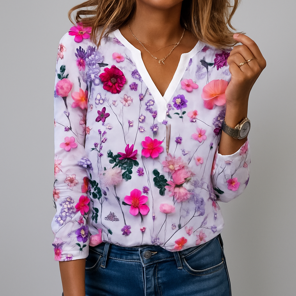 Camicetta casual con stampa floreale