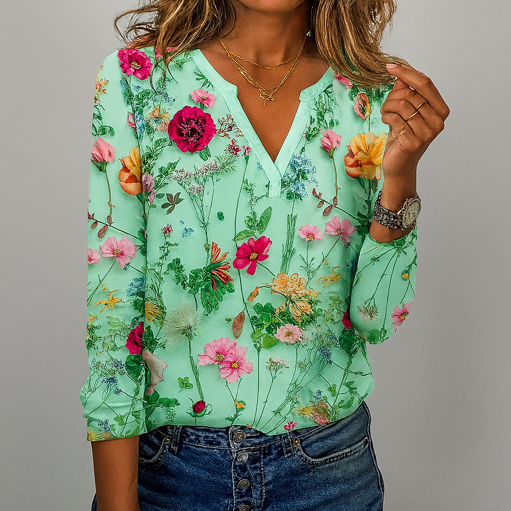 Camicetta casual con stampa floreale