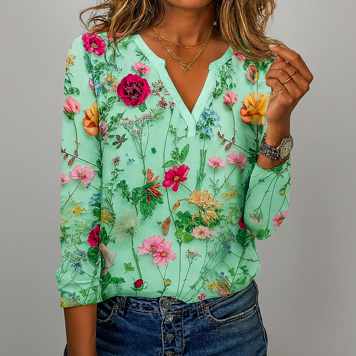 Camicetta casual con stampa floreale