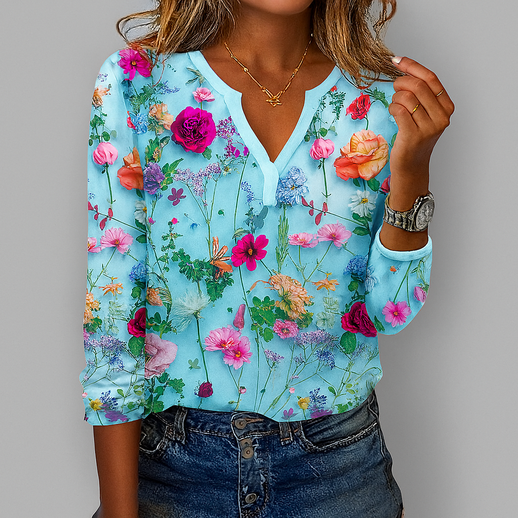 Camicetta casual con stampa floreale