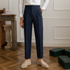 Pantaloni formali slim fit a vita alta da uomo