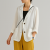 Blazer in fibre naturali dal taglio rilassato