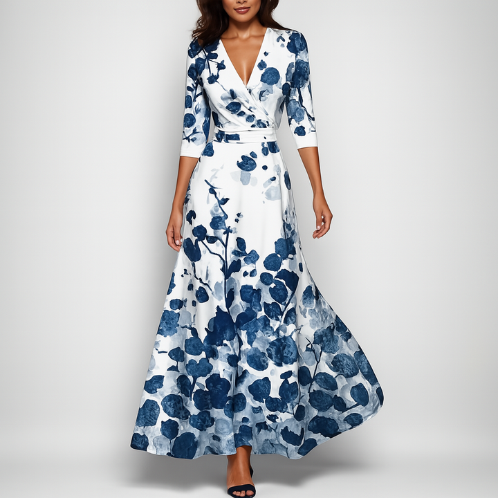 Abito Boho Estivo Lungo con Scollo a V