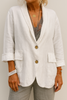 Blazer in lino da donna dal taglio rilassato