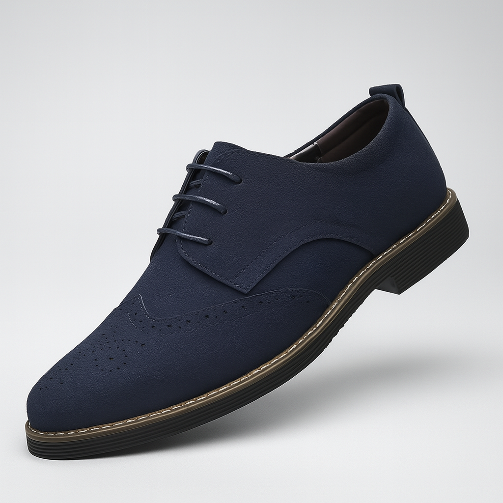 Scarpe Oxford in pelle scamosciata con dettagli brogue