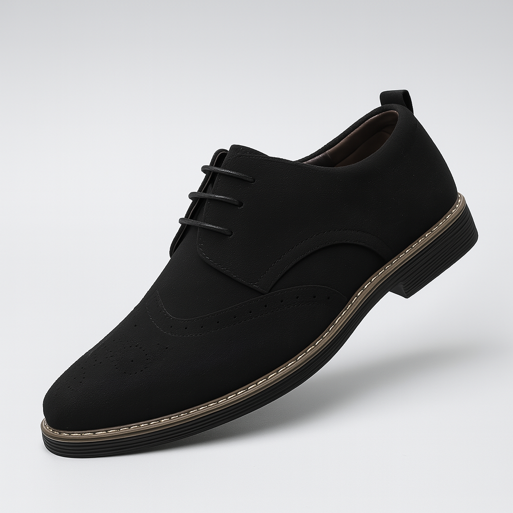 Scarpe Oxford in pelle scamosciata con dettagli brogue