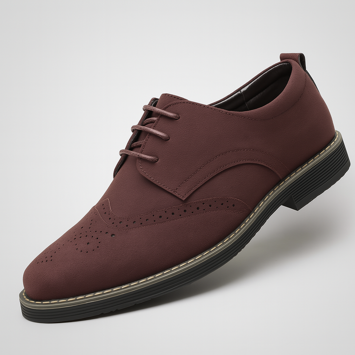 Scarpe Oxford in pelle scamosciata con dettagli brogue