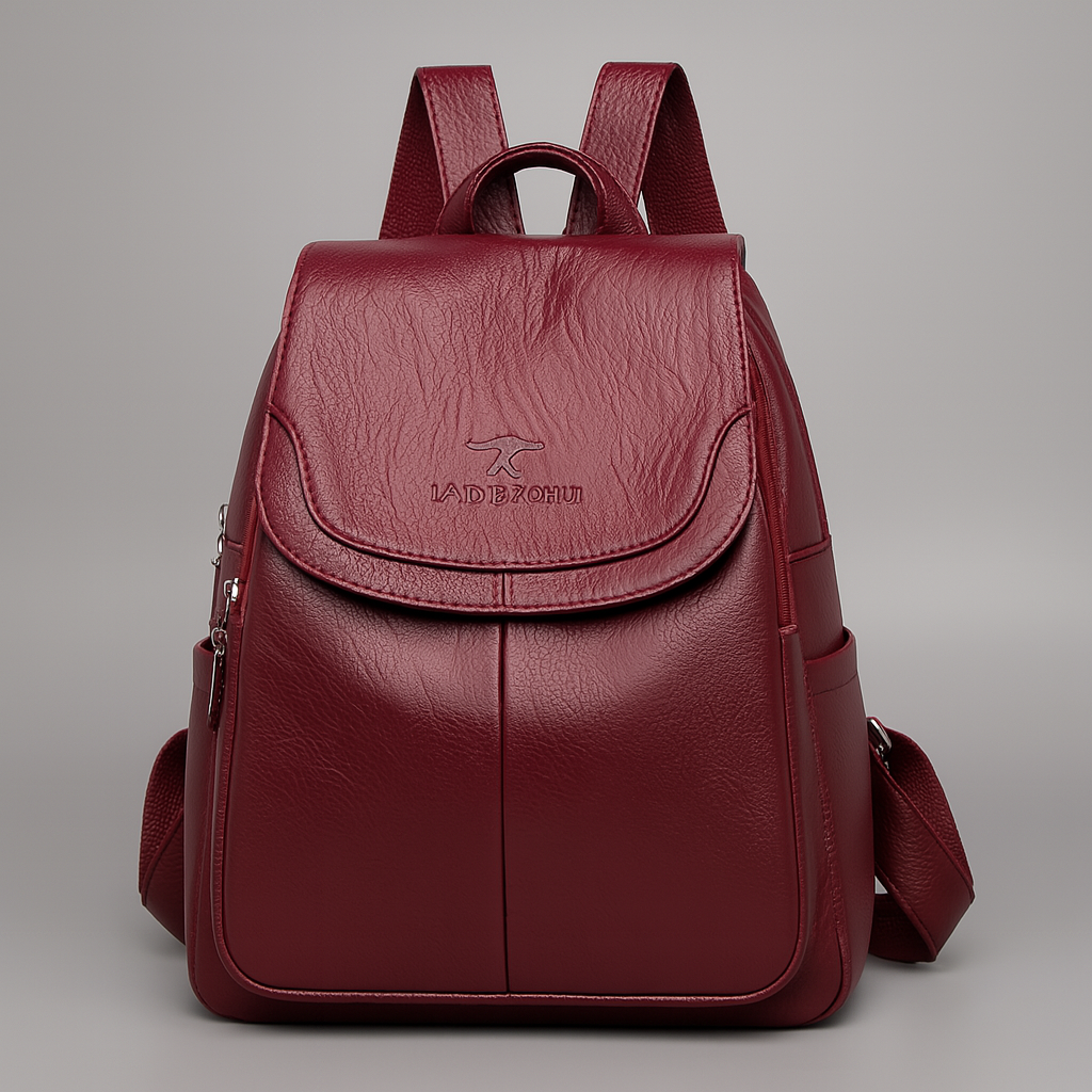 Zaino antifurto in pelle per donne eleganti