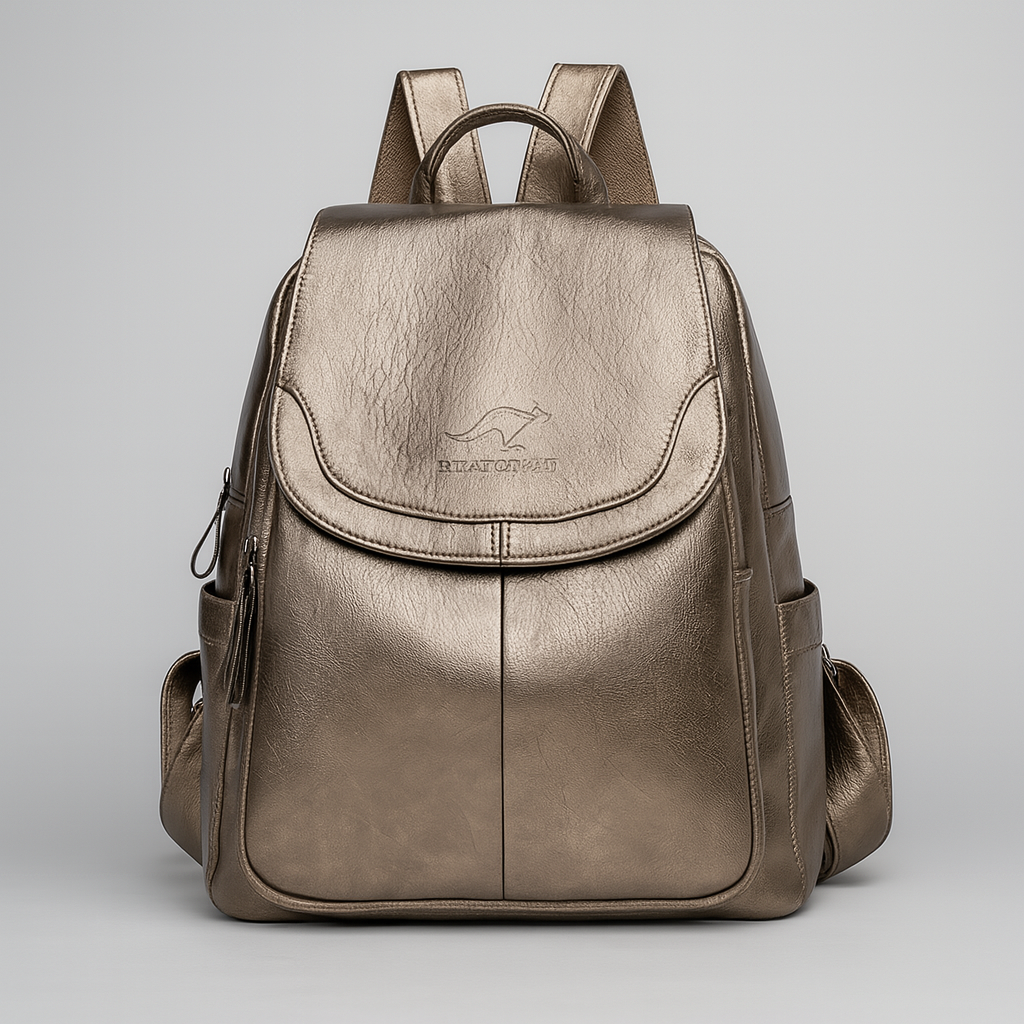 Zaino antifurto in pelle per donne eleganti