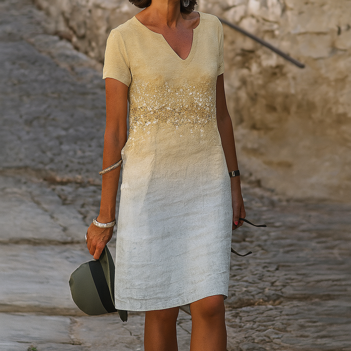 Abito casual da donna con scollo a V