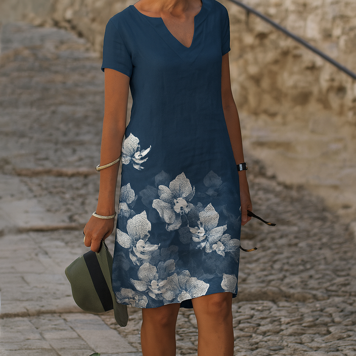 Abito casual da donna con scollo a V