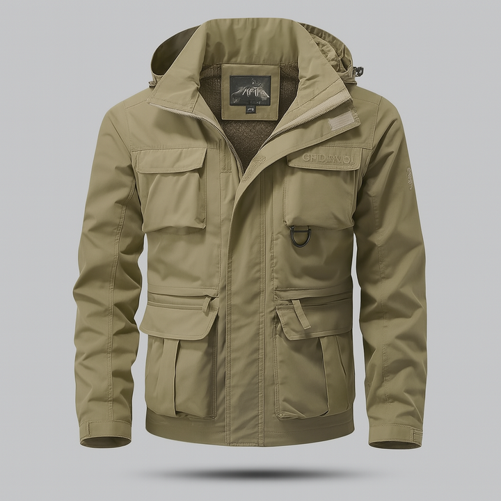 Cappotto impermeabile da uomo in stile militare