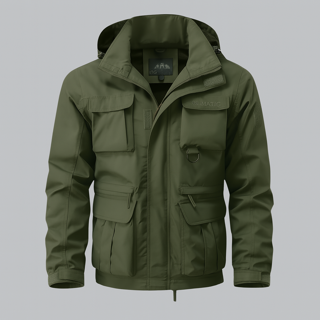 Cappotto impermeabile da uomo in stile militare