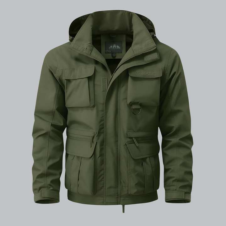 Cappotto impermeabile da uomo in stile militare