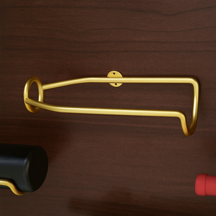 Elegante portabottiglie da parete in ferro per gli amanti del vino