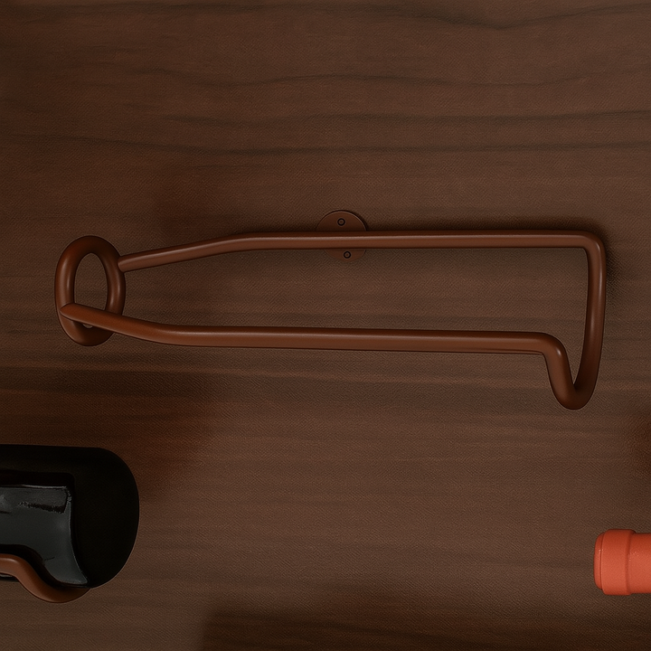 Elegante portabottiglie da parete in ferro per gli amanti del vino
