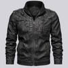 Chaqueta de moto de piel premium para hombre