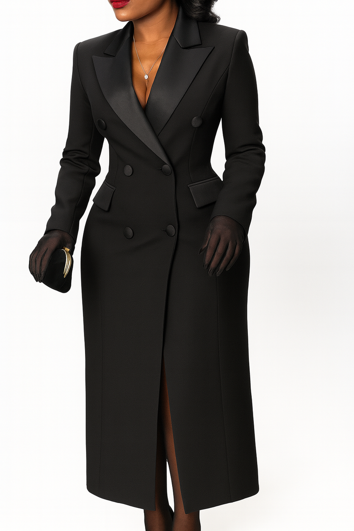 Blazer Doppiopetto dal Look Moderno da Ufficio