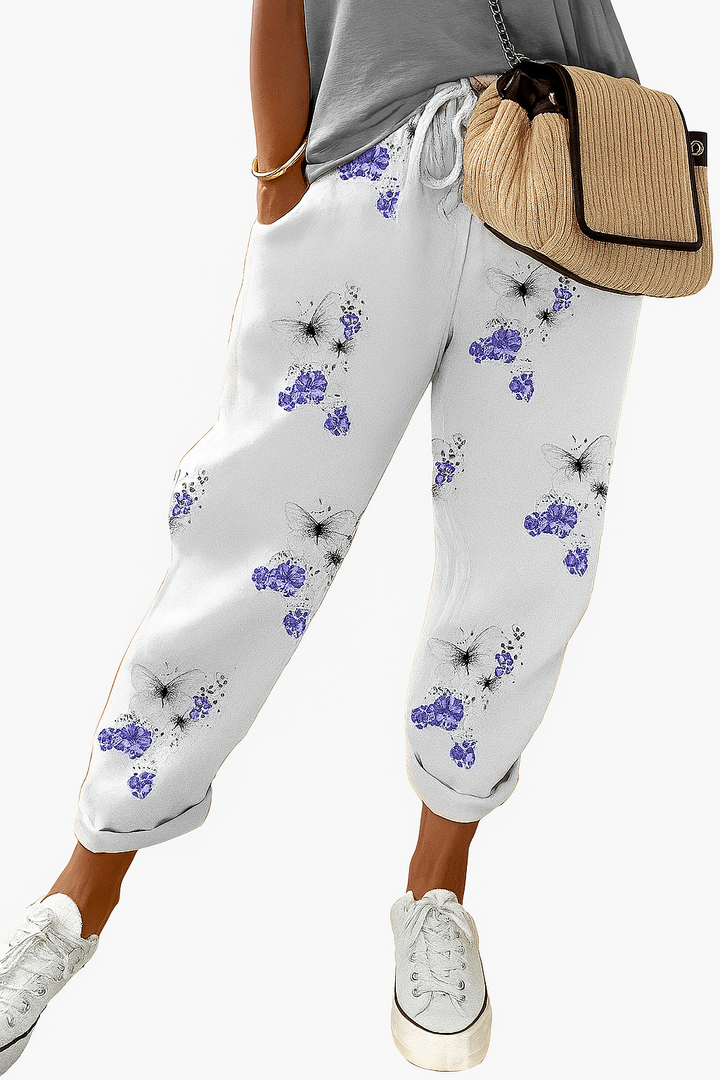 Pantaloni larghi stampati da donna