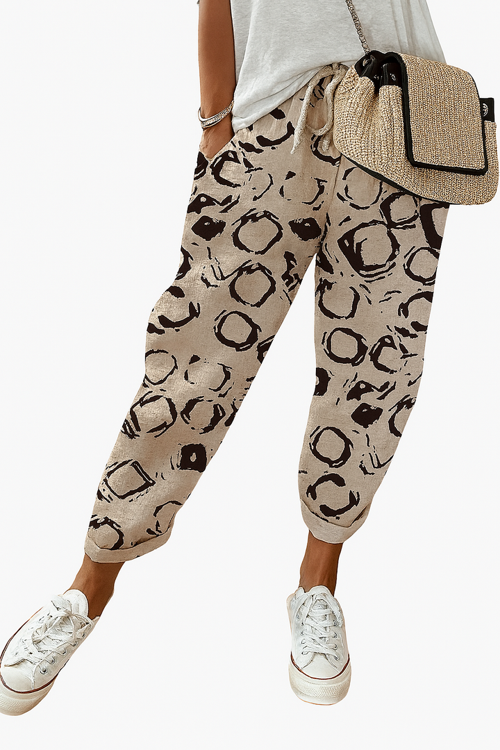 Pantaloni larghi stampati da donna