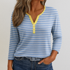 T-shirt casual da donna con scollo a V