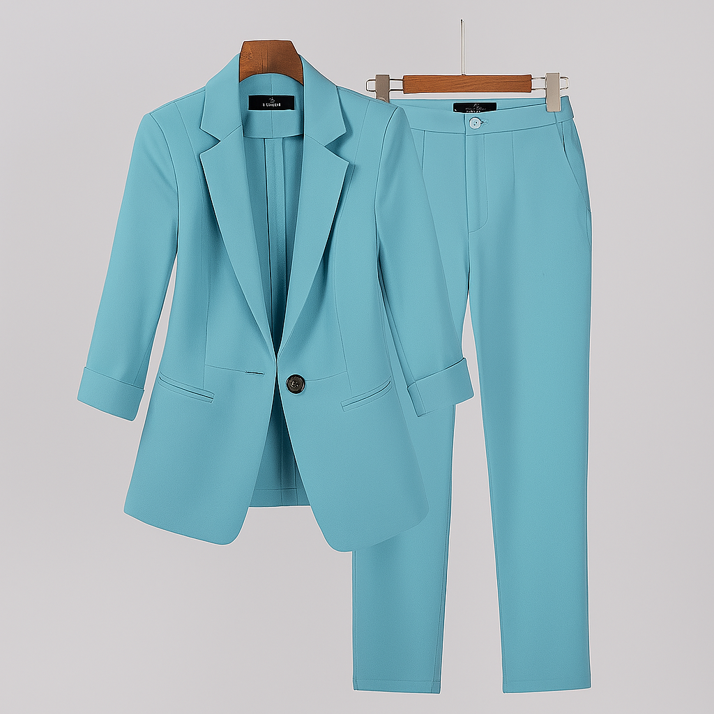 Completo elegante da donna con blazer e pantaloni