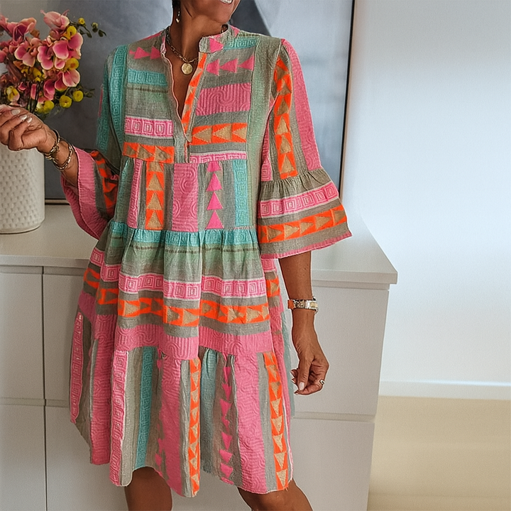 Abito midi boho vestibilità ampia