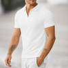 Polo slim fit da uomo con mezza zip