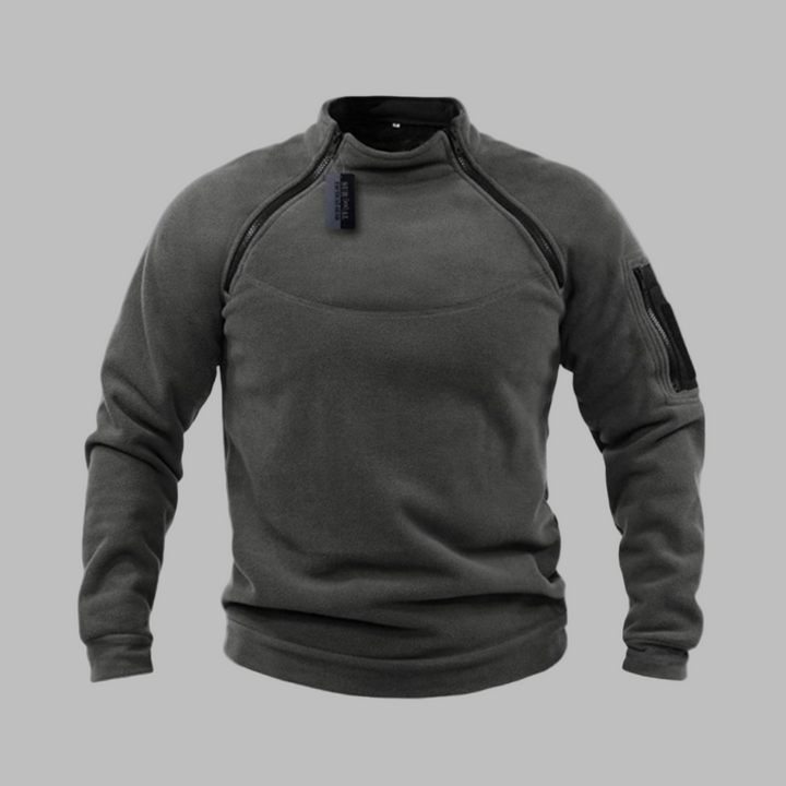 Maglione in pile antivento e tattico da uomo
