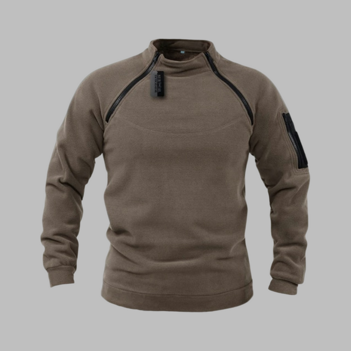 Maglione in pile antivento e tattico da uomo