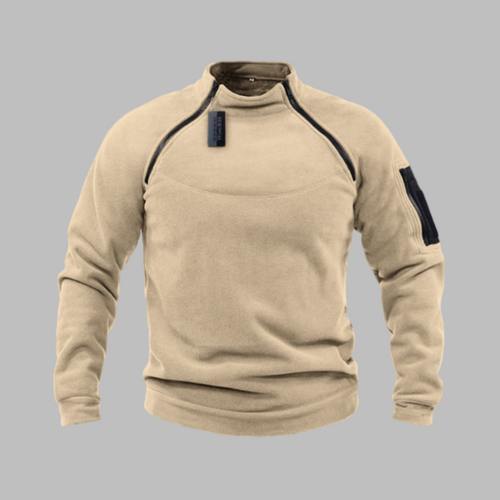 Maglione in pile antivento e tattico da uomo