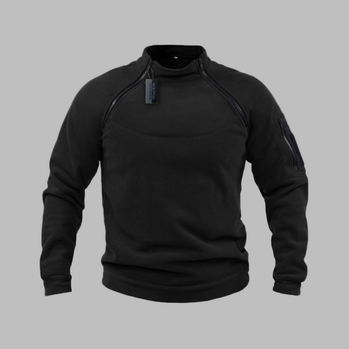 Maglione in pile antivento e tattico da uomo