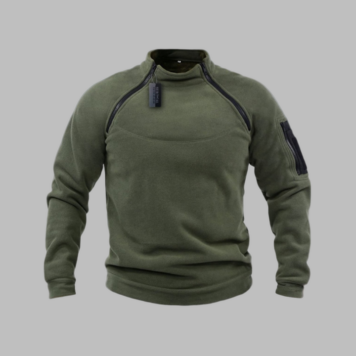 Maglione in pile antivento e tattico da uomo