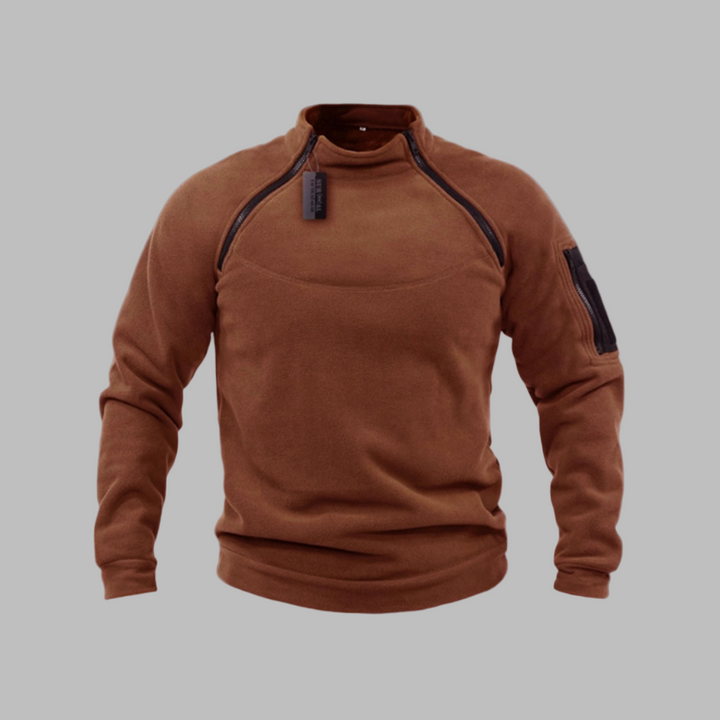 Maglione in pile antivento e tattico da uomo