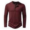 Maglietta casual in cotone a maniche lunghe per uomo