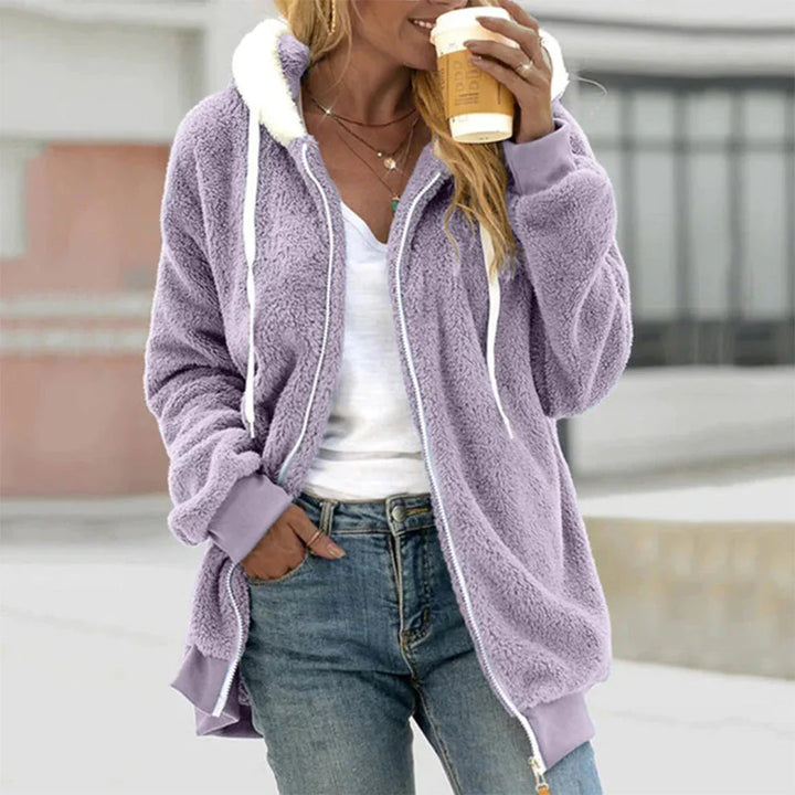 Zoe - Giacca in Pile con Cappuccio per Donna